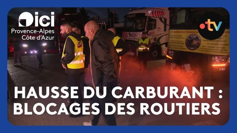 Hausse du carburant : blocages des transporteurs routiers à Vitrolles et Châteaurenard