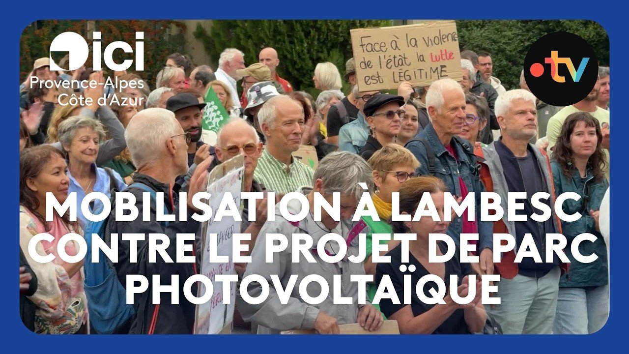 Ils manifestent contre l&rsquo;implantation d&rsquo;un parc photovoltaïque sur les hauteurs de Lambesc