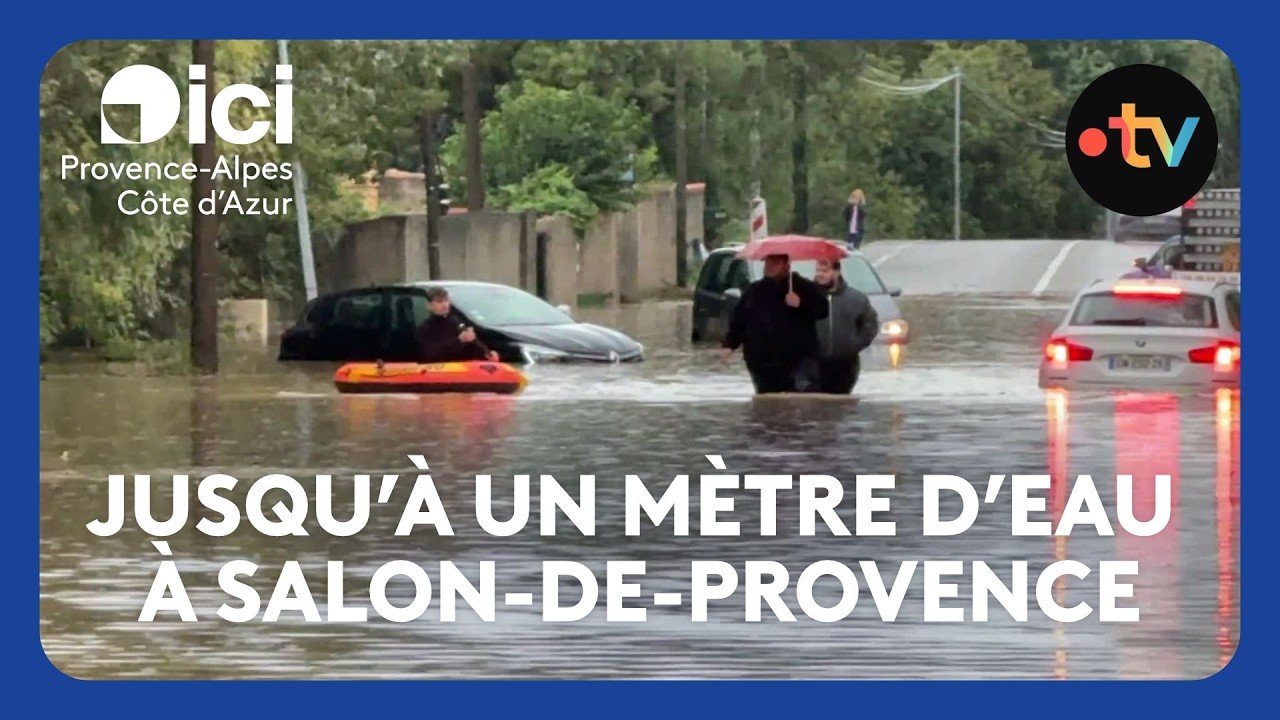Inondations : jusqu&rsquo;à un mètre d&rsquo;eau dans les rues dans certains quartiers à Salon-de-Provence