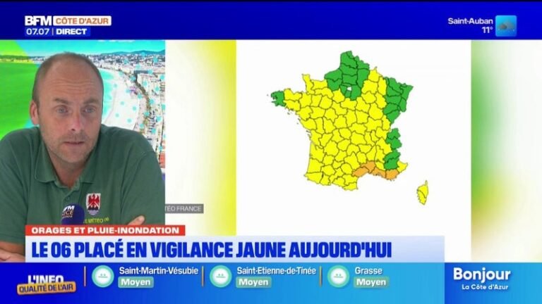 Jusqu&rsquo;à 50 mm de cumuls attendus: les Alpes-Maritimes en vigilance jaune orages et pluie-inondation