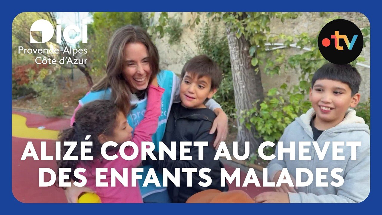 La championne de tennis Alizé Cornet au chevet des enfants malades de la Fondation Lenval à Nice