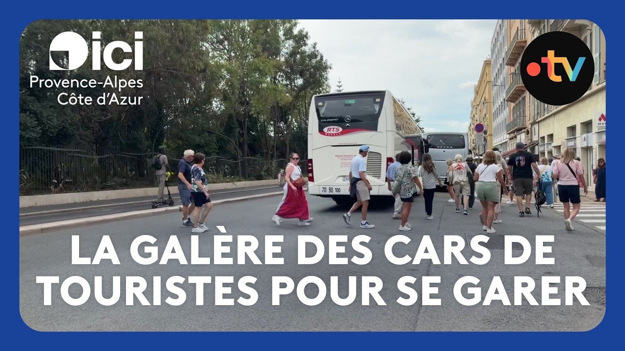 La galère des cars de touristes pour se garer dans le centre-ville de Nice