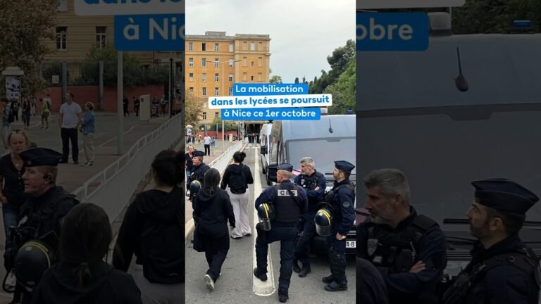 La mobilisation dans les lycées se poursuit à Nice ce 1ᵉʳ octobre