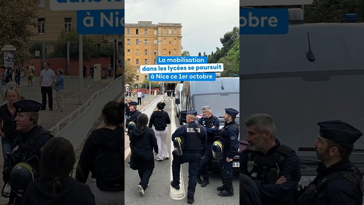 La mobilisation dans les lycées se poursuit à Nice ce 1ᵉʳ octobre