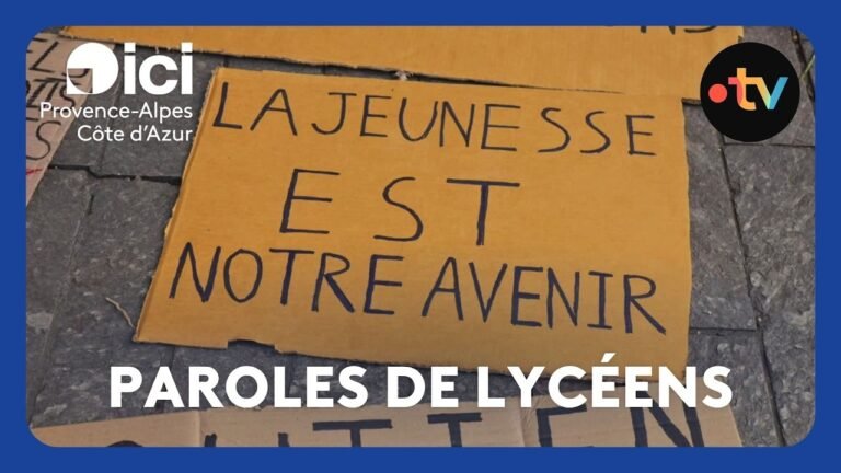 La parole des lycéens dans la manifestation du 6 octobre à Nice