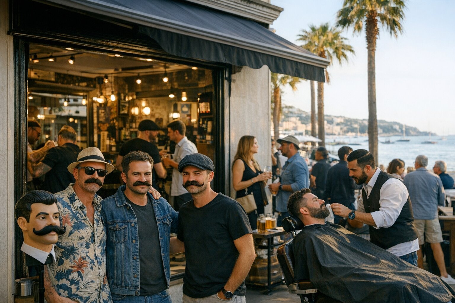 Lancement de Movember au salon Barb&rsquo;hair shop à Cannes le 1er novembre