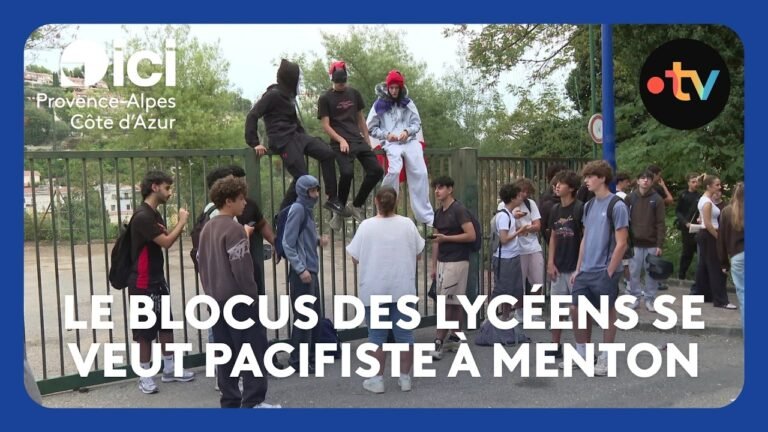 Les lycéens revendiquent un mouvement pacifiste à Menton et expliquent leurs revendications