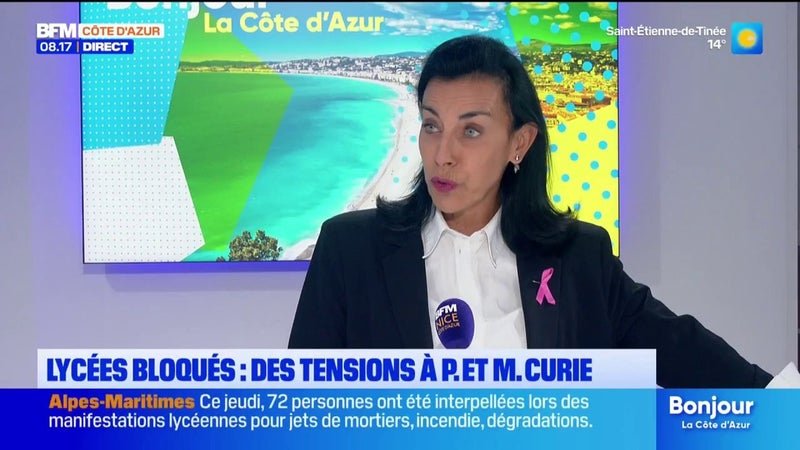 Lycées bloqués à Menton : un incendie déclenché au lycée Pierre-et-Marie-Curie ce matin