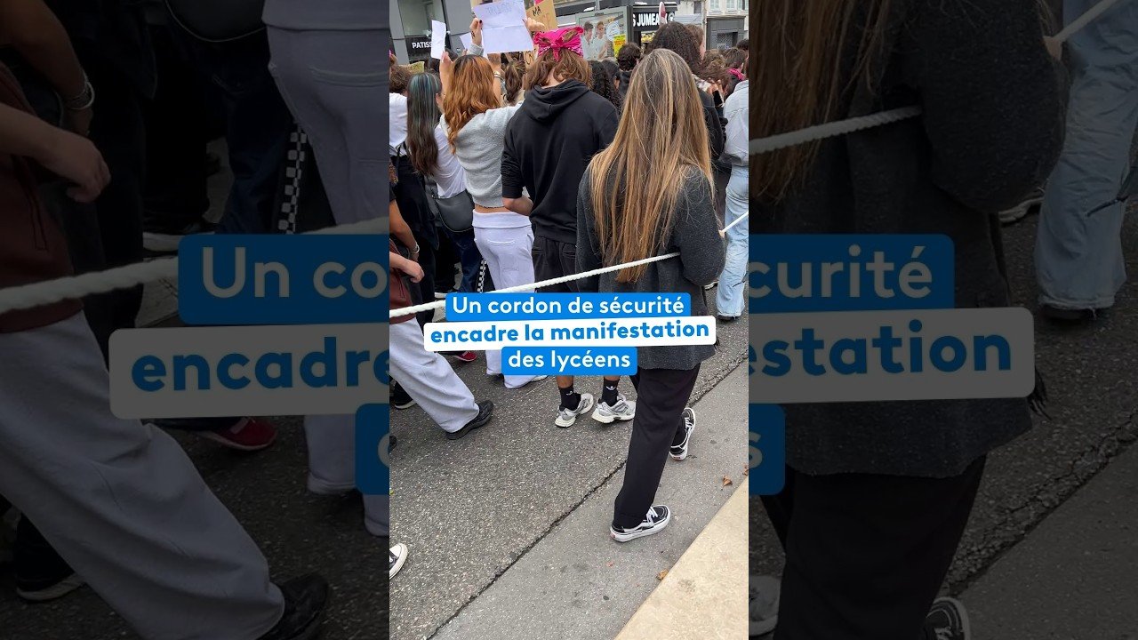 Manifestation des lycéens du 8 octobre : cordon de sécurité des syndicats
