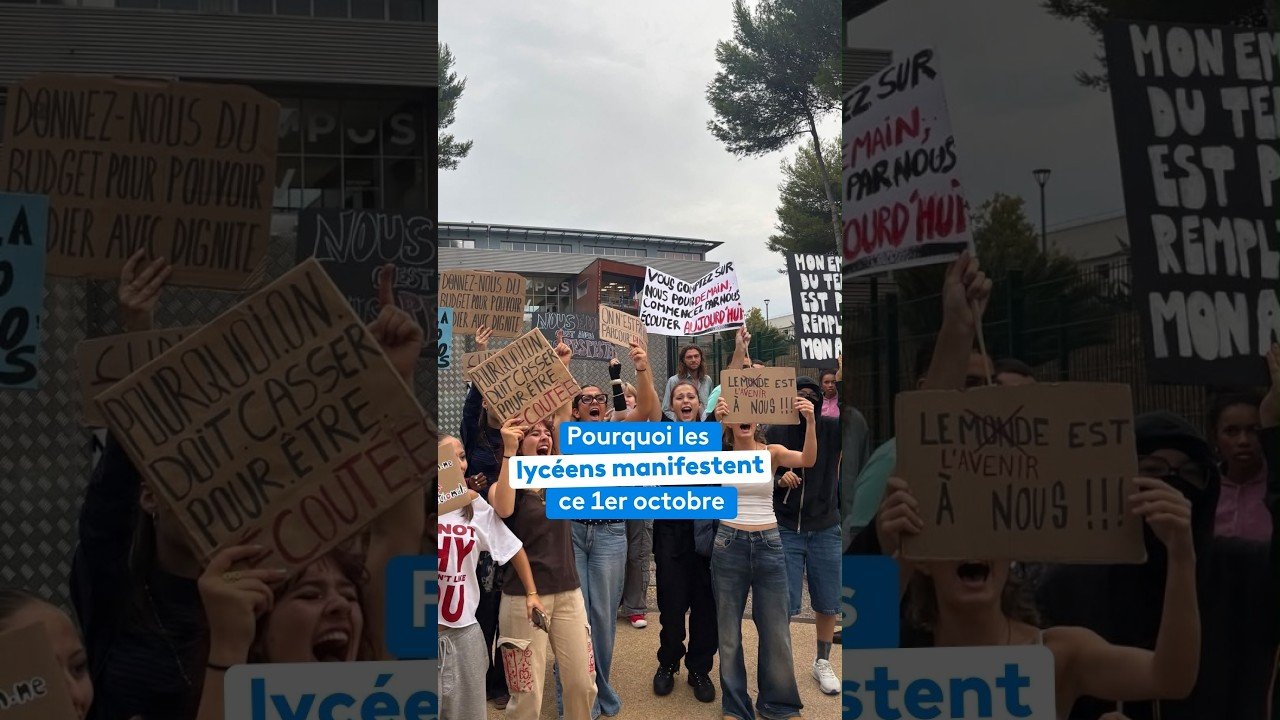 Manifestation des lycéens : pourquoi ils sont dans la rue ce 1er octobre à Antibes