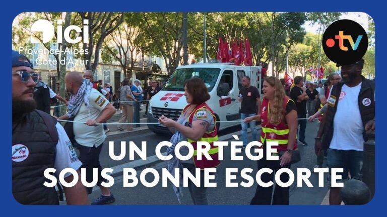 Manifestation du 6 octobre : important dispositif de sécurité autour du cortège de lycéens