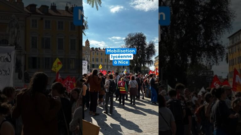 Manifestation lycéenne à Nice