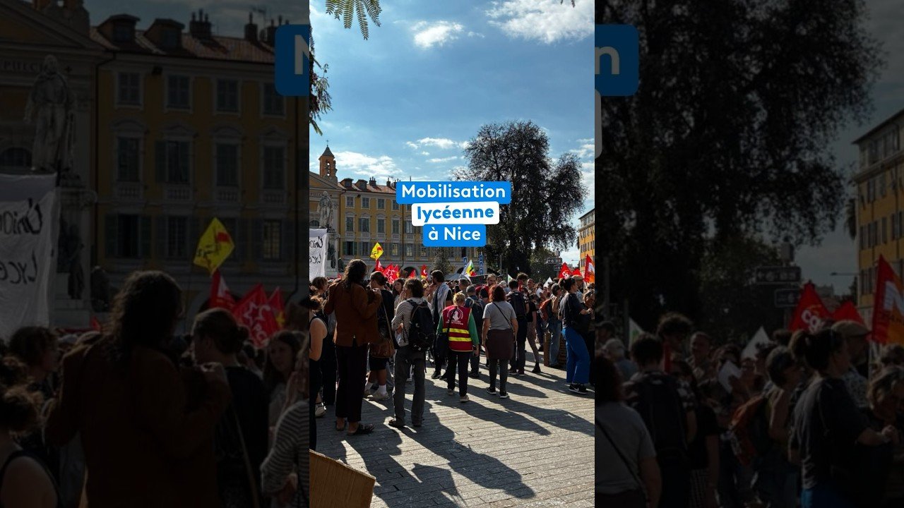 Manifestation lycéenne à Nice