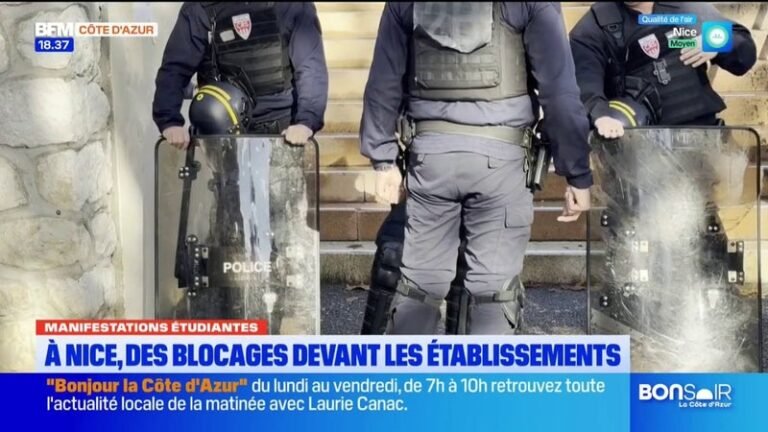 Manifestations étudiantes : à Nice, des blocages devant les établissements