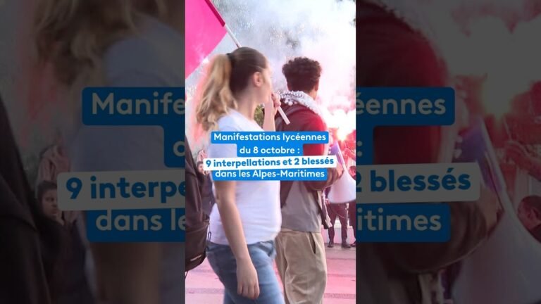 Manifestations lycéennes du 8 octobre : 9 interpellations et 2 blessés dans les Alpes-Maritimes