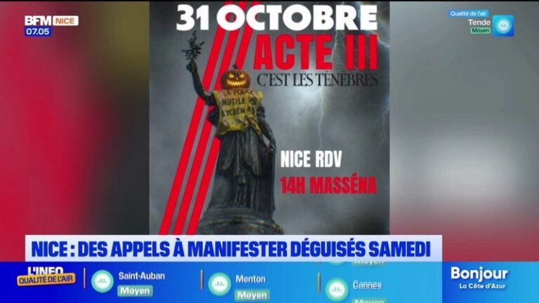 Nice : des appels à manifester déguisés pour Halloween ce samedi 31 octobre