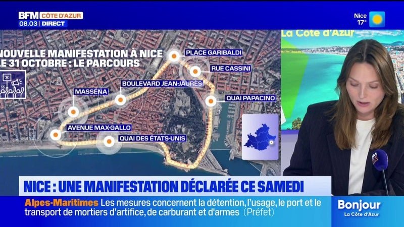 Nouvelle manifestation à Nice le 31 octobre, déclarée en préfecture : le parcours