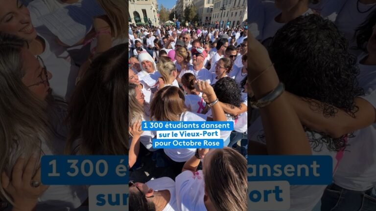 Octobre Rose : 1 300 étudiants sur le Vieux-Port pour une flashmob