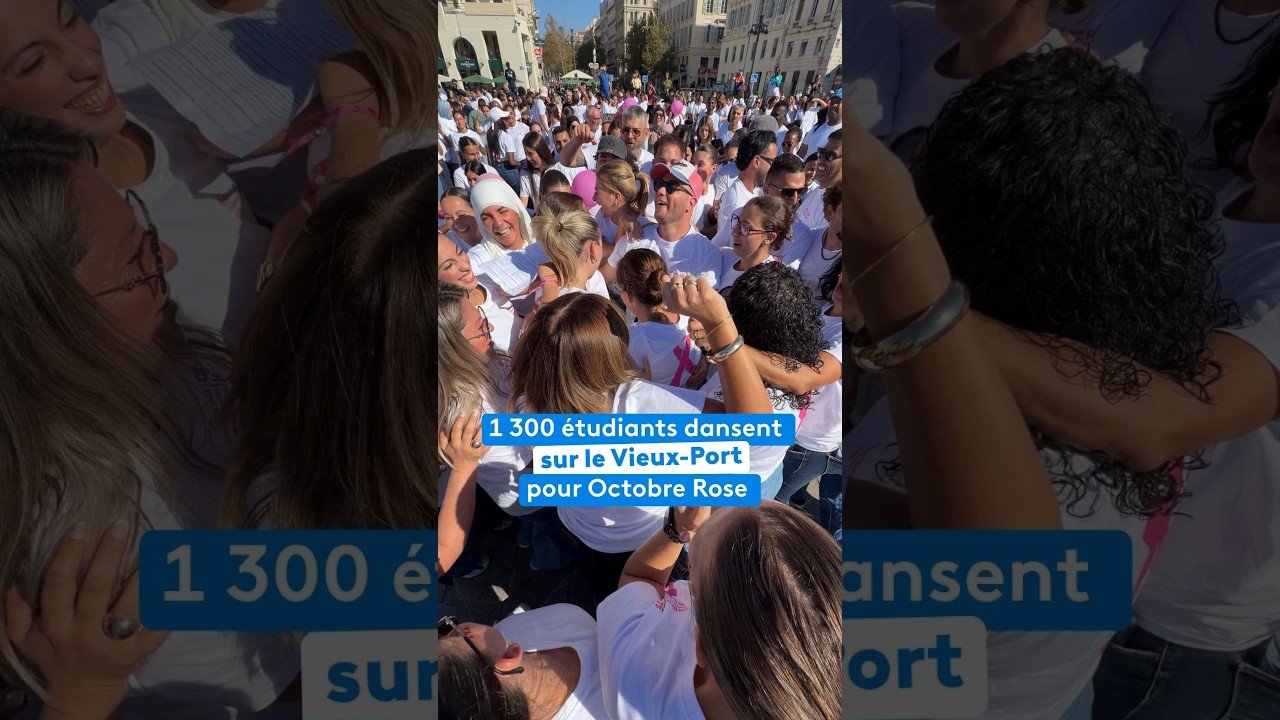 Octobre Rose : 1 300 étudiants sur le Vieux-Port pour une flashmob