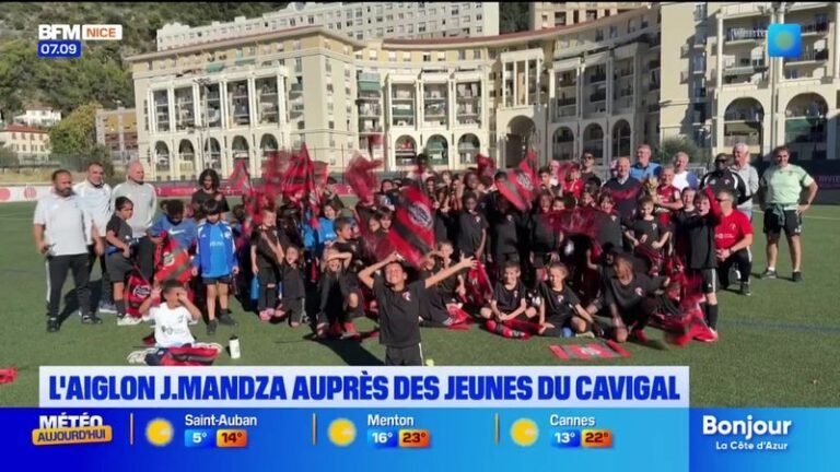 OGC Nice : Junior Mandza, 17 ans et déjà titulaire, à la rencontre des jeunes du Cavigal