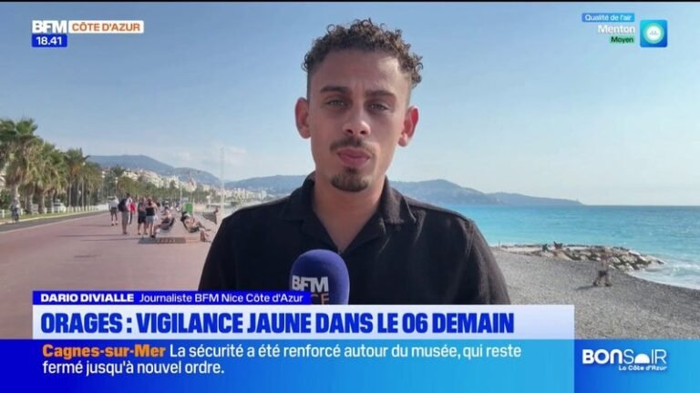 Orages : vigilance jaune dans le 06 demain