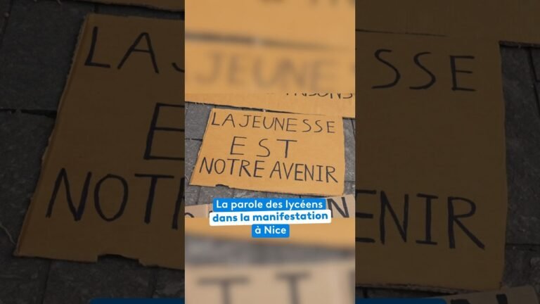 Paroles de lycéens dans la manifestation à Nice