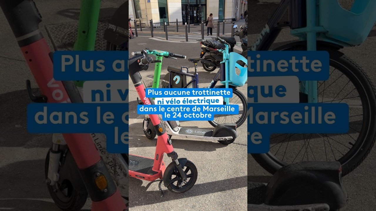 Plus aucune trottinetteni vélo électrique dans le centre de Marseille pour le 24 octobre