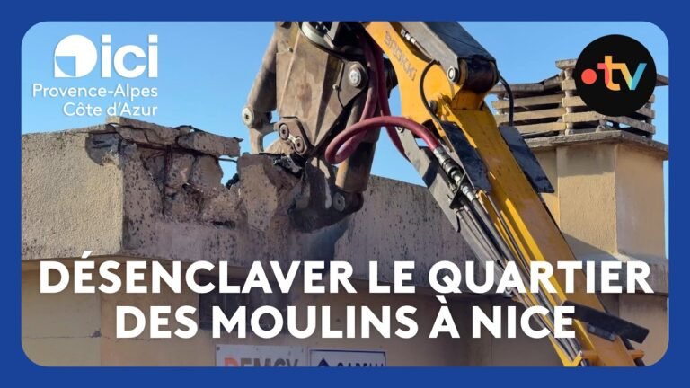 Quartier des Moulins : une démolition se veut symbole du « désenclavement du quartier » de Nice