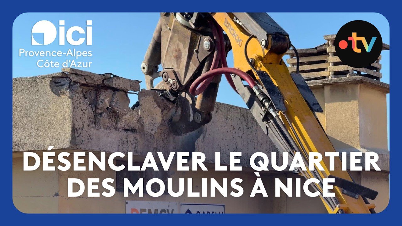 Quartier des Moulins : une démolition se veut symbole du « désenclavement du quartier » de Nice