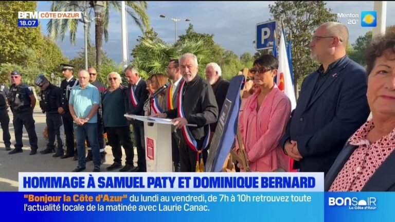Saint-Laurent-du-Var : hommage à Samuel Paty et Dominique Bernard.