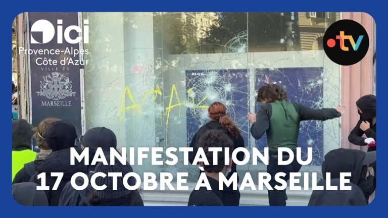 Scènes de violences et de dégradations à Marseille en marge de la mobilisation du 17 octobre