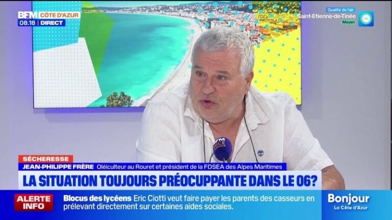 Sécheresse: le président de la FDSEA 06 alerte sur un automne et un hiver « sans précédent »