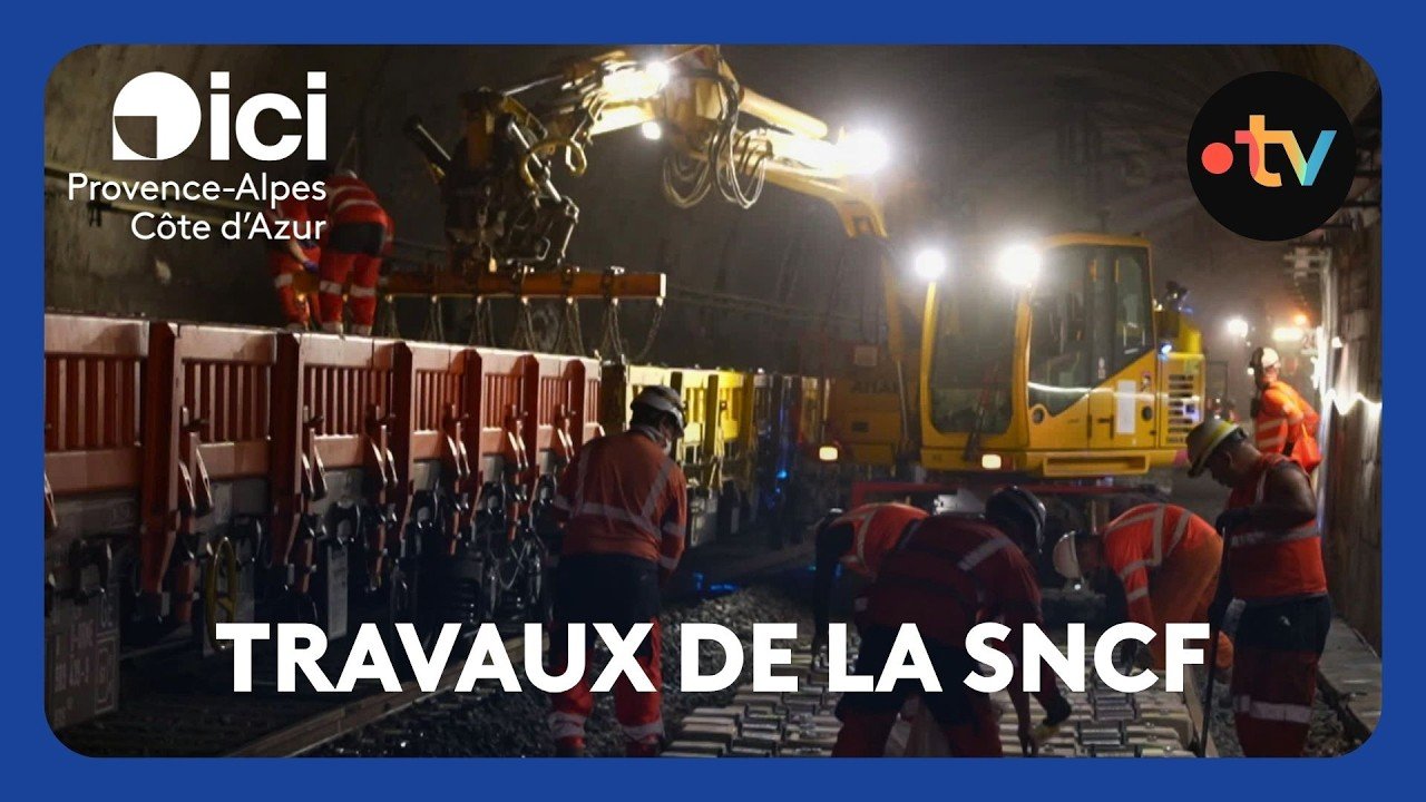 Travaux de la SNCF à Roquebrune-Cap-Martin après les perturbations