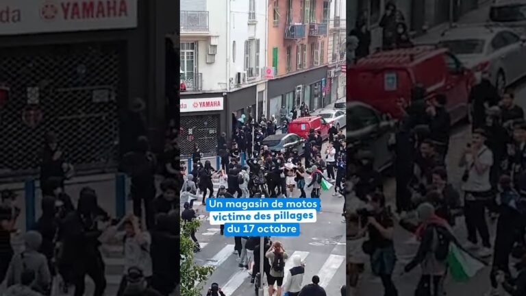 Un magasin de motos victime des pillages du 17 octobre