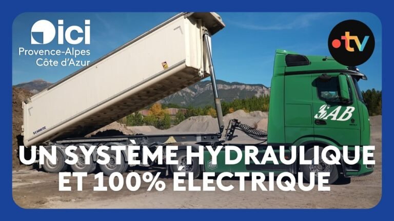 Une première en France, un semi-remorque à système hydraulique 100% électrique est utilisé