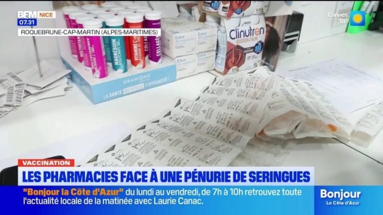 Vaccination dans les Alpes-Maritimes : Les pharmacies font face à une pénurie de seringues
